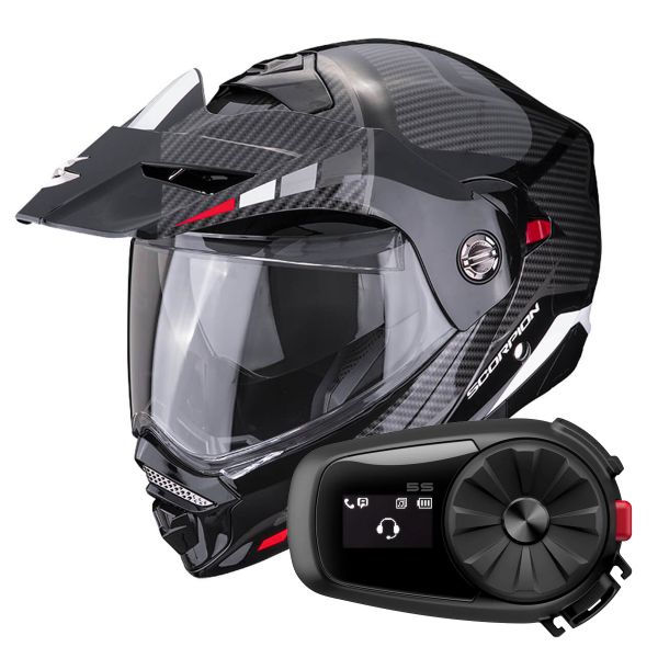 Modular Scorpion ADX-2 Camino Black Silver Red + Kit Bluetooth 5S