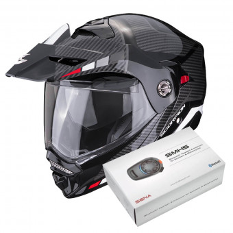 Modular Scorpion ADX-2 Camino Black Silver Red + Kit Bluetooth SMH5