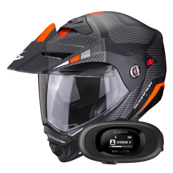 Modular Scorpion ADX-2 Camino Matt Black Silver Orange + Kit bluetooth 5R Lite