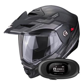 Modular Scorpion ADX-2 Carrera Matt Black Silver + Kit bluetooth 5R Lite