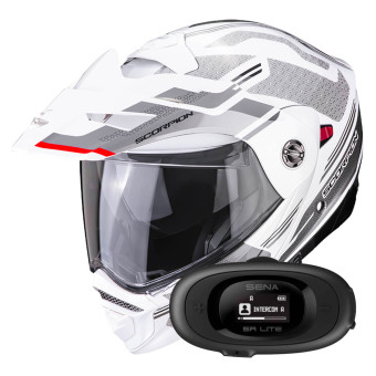Modular Scorpion ADX-2 Carrera Pearl White Silver + Kit bluetooth 5R Lite