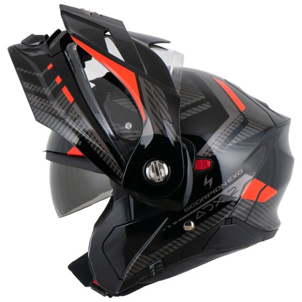 Scorpion ADX-2 Lewis Black Red + Kit Bluetooth BT Mini