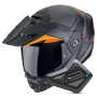 Casque Modular Scorpion ADX-2 Lewis Matt Black Orange + Kit Bluetooth BT Mini