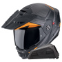 Casque Modular Scorpion ADX-2 Lewis Matt Black Orange + Kit bluetooth Exo-Com Link-1 Solo