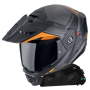 Casque Modular Scorpion ADX-2 Lewis Matt Black Orange + Kit bluetooth Exo-Com Link-1C Solo