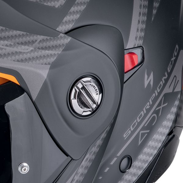 Scorpion ADX-2 Lewis Matt Black Orange + Kit Bluetooth BT Mini