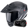 Casque Modular Scorpion ADX-2 Lewis Matt Black Silver + Kit Bluetooth 5S Solo