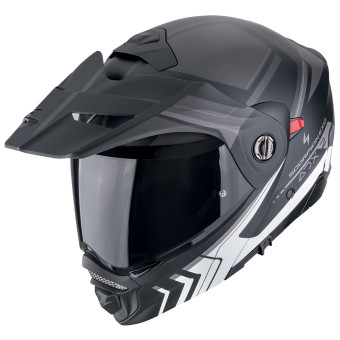 Scorpion ADX-2 Lewis Matt Black Silver + Kit bluetooth 5R Lite