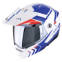Casque Modular Scorpion ADX-2 Lewis Blanco Azul Rojo