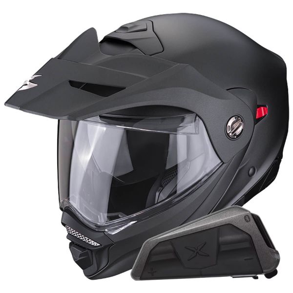 Modular Scorpion ADX-2 Matt Black + Kit bluetooth Exo-Com Link-1 Solo