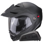 Casque Modular Scorpion ADX-2 Matt Black + Kit bluetooth Exo-Com Link-1 Solo