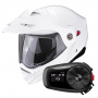 Casque Modular Scorpion ADX-2 White + Kit Bluetooth 5S