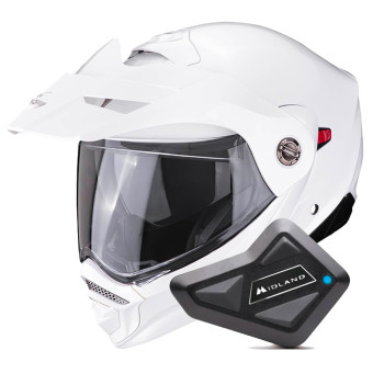 Modular Scorpion ADX-2 White + Kit Bluetooth BT Mini