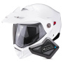 Casque Modular Scorpion ADX-2 White + Kit Bluetooth BT Mini