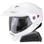 Casque Modular Scorpion ADX-2 White + Kit bluetooth Exo-Com Link-1 Solo