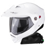 Casque Modular Scorpion ADX-2 White + Kit bluetooth Exo-Com Link-1C Solo