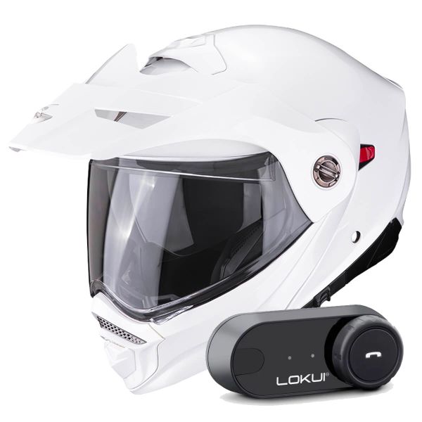 Modular Scorpion ADX-2 White + Kit Bluetooth Lokui K30