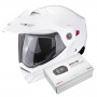 Casque Modular Scorpion ADX-2 White + Kit Bluetooth SMH5