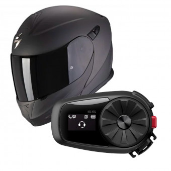 Modular Scorpion Exo 920 Evo Solid Matt Anthracite + Kit Bluetooth Sena 5S