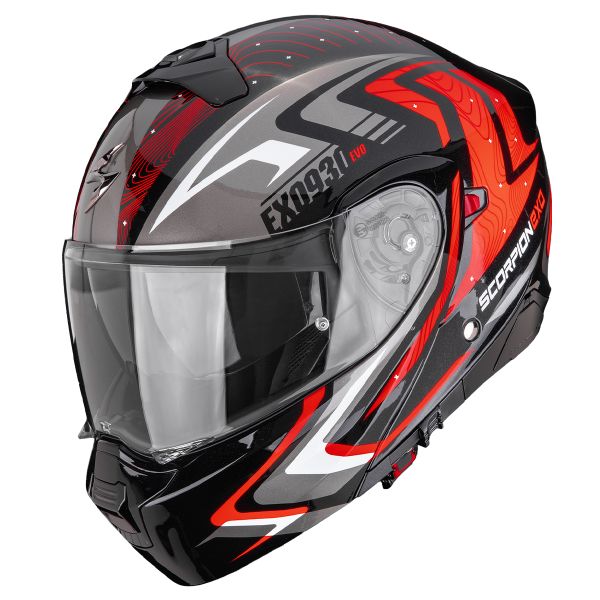 Modular Scorpion Exo 930 Evo Alpha Black Silver Red