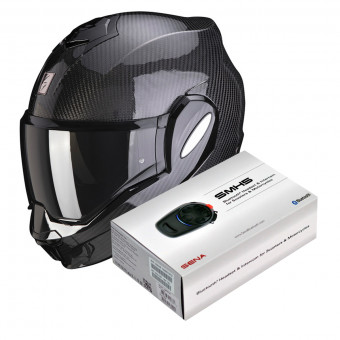 Modular Scorpion EXO TECH Carbon Negro + Kit Bluetooth Sena SMH5