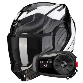 Modular Scorpion Exo Tech Evo Animo Black White + Kit Bluetooth 5S