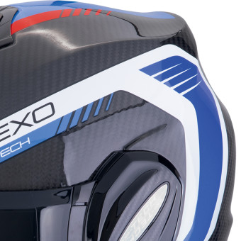 Scorpion Exo Tech Evo Carbon Cosy Black Blue Red + Kit bluetooth 5R Lite