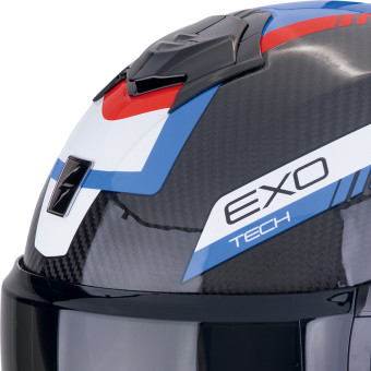Scorpion Exo Tech Evo Carbon Cosy Black Blue Red + Kit bluetooth 5R Lite