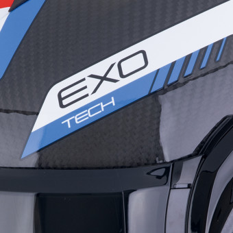 Scorpion Exo Tech Evo Carbon Cosy Black Blue Red + Kit bluetooth 5R Lite