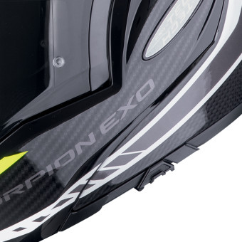 Scorpion Exo Tech Evo Carbon Cosy Black Yellow Fluo + Kit Bluetooth 5S Solo