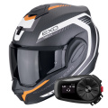 Pack Exo Tech Evo Carbon Cosy Matt Black Orange + Kit Bluetooth 5S Solo