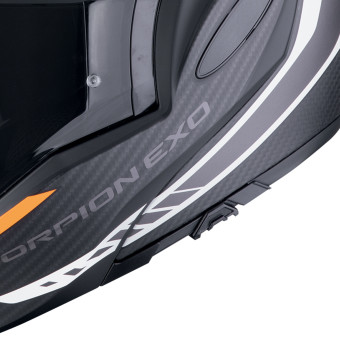 Scorpion Exo Tech Evo Carbon Cosy Matt Black + Kit bluetooth Exo-Com Link-1C