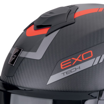 Scorpion Exo Tech Evo Carbon Cosy Matt Black Red + Kit bluetooth Exo-Com Link-1