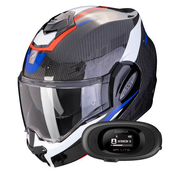 Modular Scorpion Exo Tech Evo Carbon Rover Black Red Blue + Kit bluetooth 5R Lite Solo