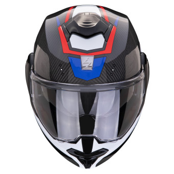 Scorpion Exo Tech Evo Carbon Rover Black Red Blue + Kit bluetooth Exo-Com Link-1