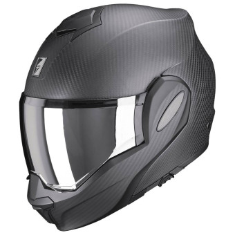Scorpion Exo Tech Evo Carbon Solid Matt Black + Kit bluetooth Exo-Com Link-1