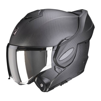 Scorpion Exo Tech Evo Carbon Solid Matt Black + Kit bluetooth Exo-Com Link-1