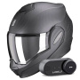 Casque Modular Scorpion Exo Tech Evo Carbon Solid Matt Black + Kit Bluetooth Lokui K30