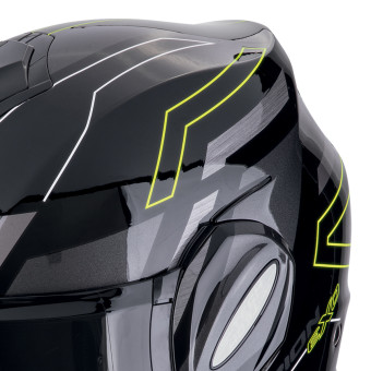 Scorpion Exo Tech Evo Conquer Black Yellow Fluo + Kit bluetooth Exo-Com Link-1