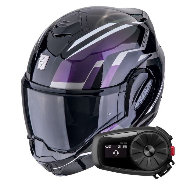 Modular Scorpion Exo Tech Evo Furio Black Chameleon + Kit Bluetooth 5S Solo Modular Scorpion Exo Tech Evo Furio Black Chameleon + Kit Bluetooth 5S Solo