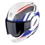 Casque Modular Scorpion Exo Tech Evo Furio Blanco Rojo Azul