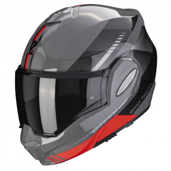 Scorpion Exo Tech Evo Genre Grey Black Red + Kit bluetooth 5R Lite