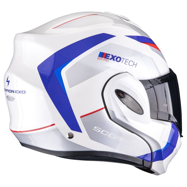 Scorpion Exo Tech Evo Pro Acuti White Blue Red