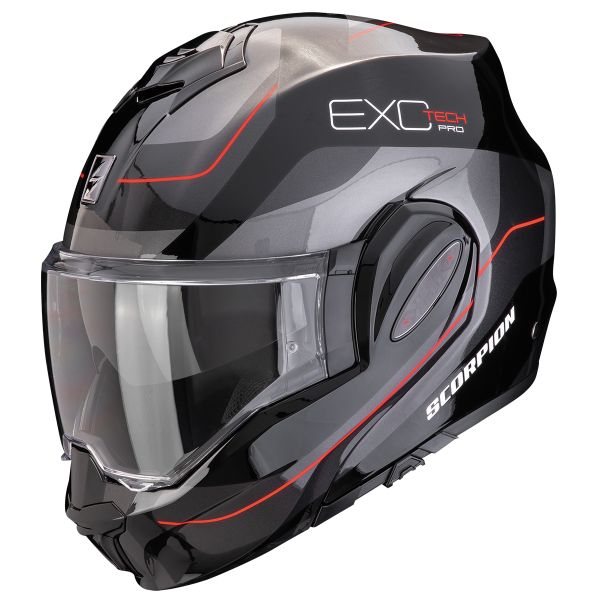Modular Scorpion Exo Tech Evo Pro Commuta Black Silver Red Modular Scorpion Exo Tech Evo Pro Commuta Black Silver Red