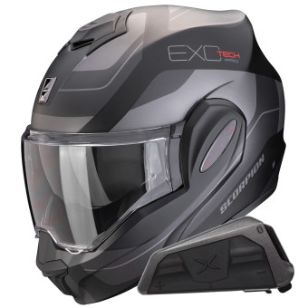 Modular Scorpion Exo Tech Evo Pro Commuta Matt Black + Kit bluetooth Exo-Com Link-1