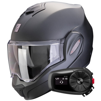 Modular Scorpion Exo Tech Evo Pro Solid Black Matt + Kit Bluetooth 5S