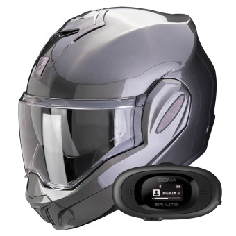 Modular Scorpion Exo Tech Evo Pro Solid Grey + Kit bluetooth 5R Lite
