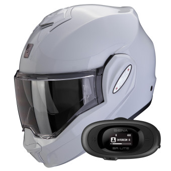 Modular Scorpion Exo Tech Evo Pro Solid Light Grey + Kit bluetooth 5R Lite