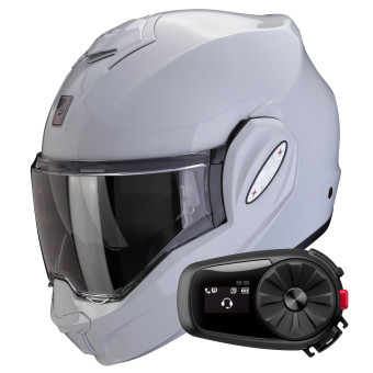 Modular Scorpion Exo Tech Evo Pro Solid Light Grey + Kit Bluetooth 5S