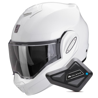 Modular Scorpion Exo Tech Evo Pro White + Kit Bluetooth BT Mini